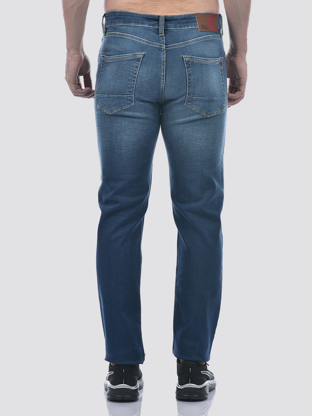 Numero Uno Men Mid Blue Mid Blue Slim Fit Mid Rise Sustainable Jeans